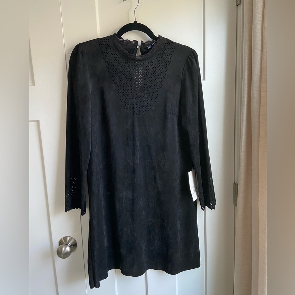 ZARA Black Velvet Dress - NWT
